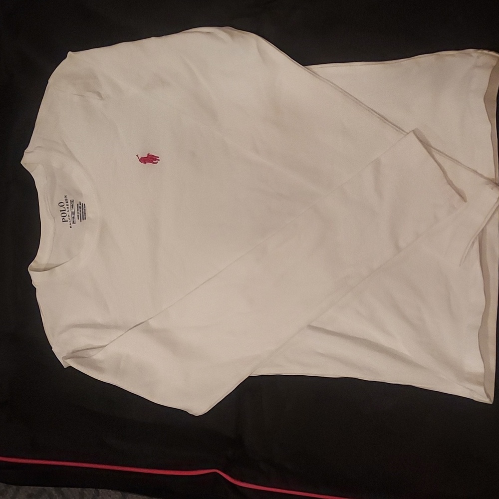 Girls white long sleeve Polo shirt